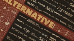 Music Typography diagonal The Killers 3 doors down instruments 