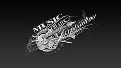 Music Typography guitars digital art