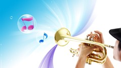 Music vector art trumpets