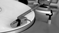 Music vinyl grayscale turntables
