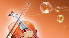 Music violins vector art