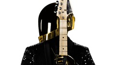 Music white background daft punk guitars