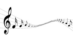 Music white background notes