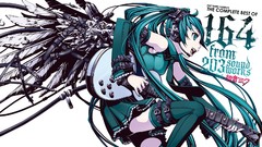 Music wings headphones guitars anime girls hatsune miku 