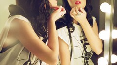 Music woman Adidas faces katy perry smiling brunettes singers 