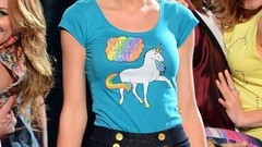 Music woman Awards Shorts Celebrity smirk performance blondes 