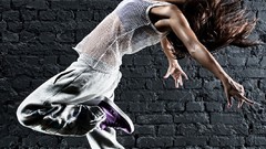 Music woman dancing dancers