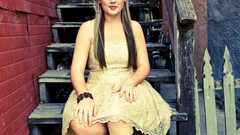 Music woman dress blondes boots blue eyes Jade Jack