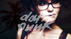 Music woman glasses daft punk girls in nature