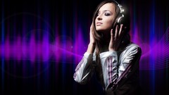 Music woman headphones