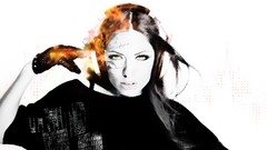 Music woman headphones