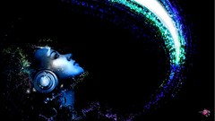 Music woman headphones Dreaming