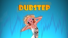 Music woman headphones dubstep