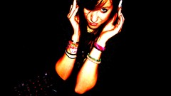 Music woman headphones teen