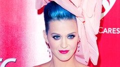 Music woman katy perry blue hair singers