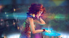 Music woman redheads artwork