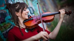 Music woman violins musicians Lindsey Stirling