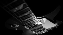 musical instrument guitar monochrome