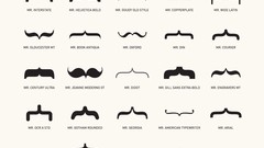 Mustache Typography charts