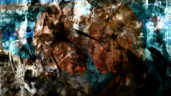 Muted colorful mess abstract