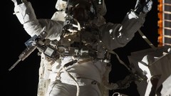 NASA astronauts space walk