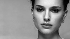 Natalie Portman grayscale monochrome