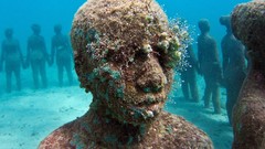 National geographic statues underwater
