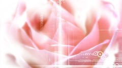 Nature abstract Earth pink flowers 3d digital art