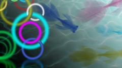 Nature abstract fish glow circles