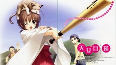 Nature Animals Anime bat anime girls brown eyes brunettes 