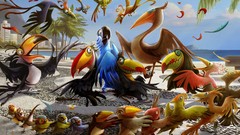 Nature Animals Birds Rio angry birds artwork