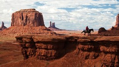 Nature Animals clouds Horses Utah rocks Monument Valley blue 