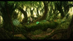 Nature anime girls forests scenic