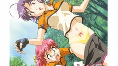 Nature Anime glasses red eyes anime girls yellow eyes purple 