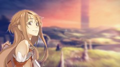 Nature Anime smiling anime girls brown eyes brunettes