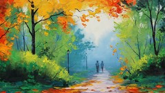Nature autumn love paintings artwork Graham Gercken