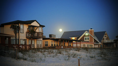 Nature beach sand houses