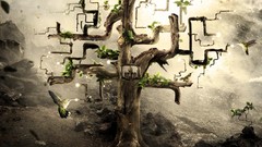 Nature Birds abstract Miracle Desktopography tree house
