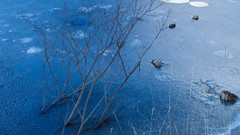 Nature blue cold Frozen lakes ponds