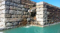 Nature blue fish fountain