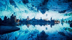 Nature blue lakes reflections national geographic cavern
