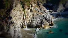 Nature California waterfalls Beaches USA