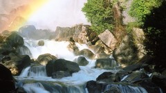 Nature California Yosemite National Park falls rainbows