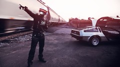 Nature cars daft punk outdoors vehicles skies delorean dmc-12