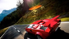 Nature cars Lamborghini roads lamborghini countach