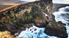nature cliff hdr landscape waves Sea rock stone