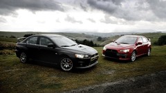 Nature clouds cars Mitsubishi vehicles Evo X JDM Japanese 