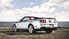 Nature clouds convertible vehicles Ford mustang muscle cars 