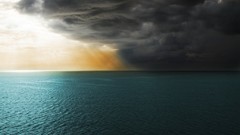 Nature clouds ocean storm