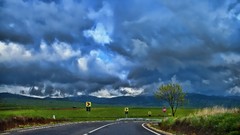Nature clouds roads